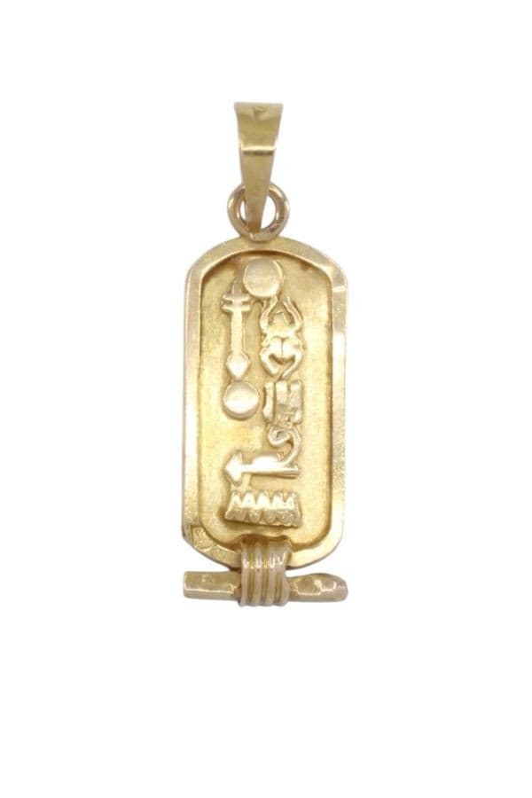 PENDENTIF CARTOUCHE EGYPTIEN — vue 1