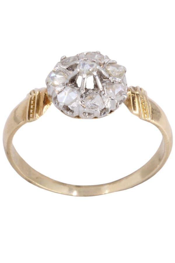 BAGUE MARGUERITE DIAMANTS ART-NOUVEAU — vue 1