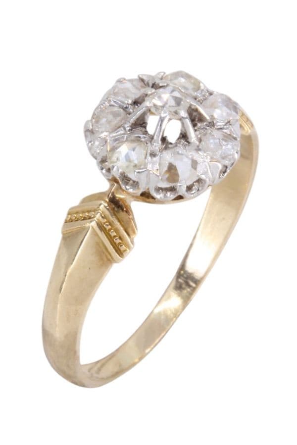 BAGUE MARGUERITE DIAMANTS ART-NOUVEAU — vue 3