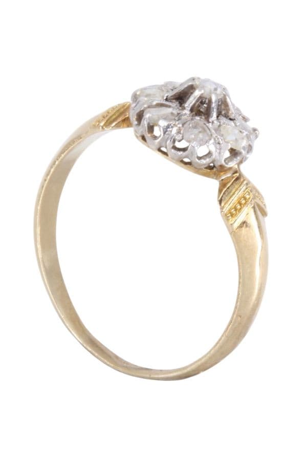 BAGUE MARGUERITE DIAMANTS ART-NOUVEAU — vue 4