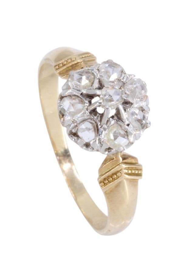 BAGUE MARGUERITE DIAMANTS ART-NOUVEAU — vue 5