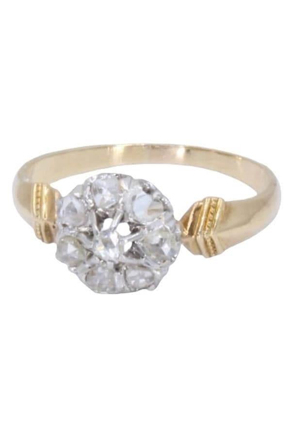 BAGUE MARGUERITE DIAMANTS ART-NOUVEAU — vue 6