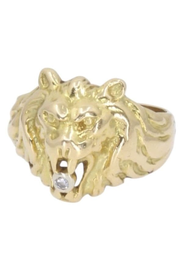 BAGUE TÊTE DE LION DIAMANT — vue 6