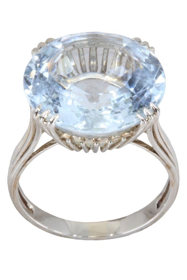 BAGUE AIGUE-MARINE 1950' — vue 1