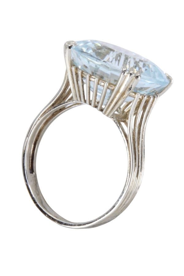 BAGUE AIGUE-MARINE 1950' — vue 4