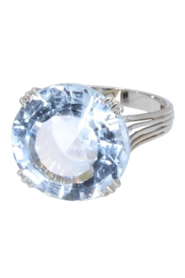 BAGUE AIGUE-MARINE 1950' — vue 6