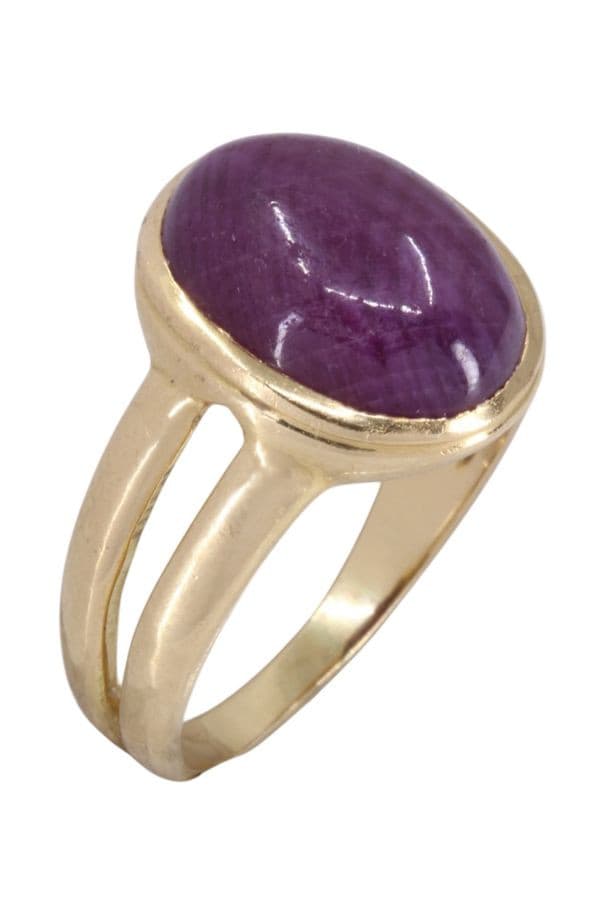 BAGUE RUBIS CABOCHON — vue 3