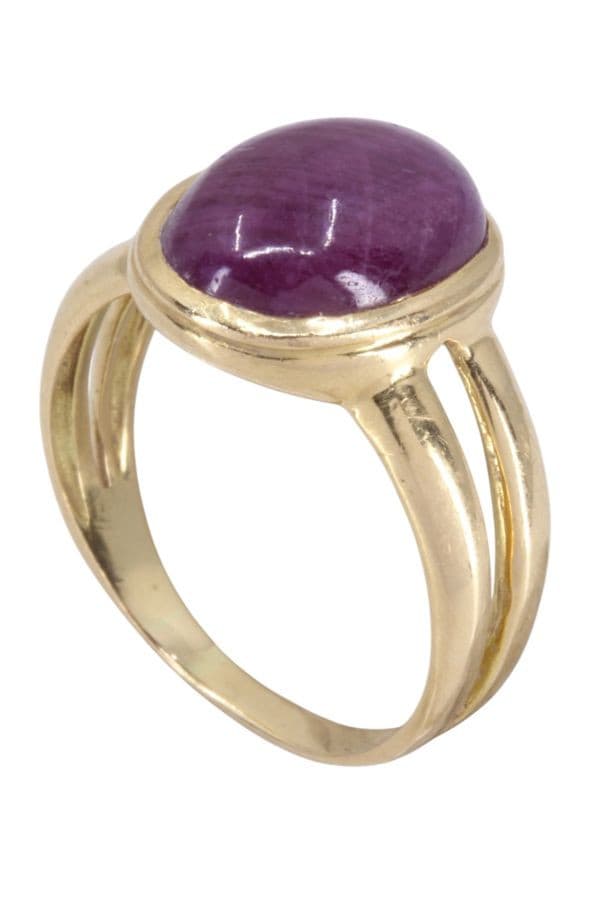 BAGUE RUBIS CABOCHON — vue 4