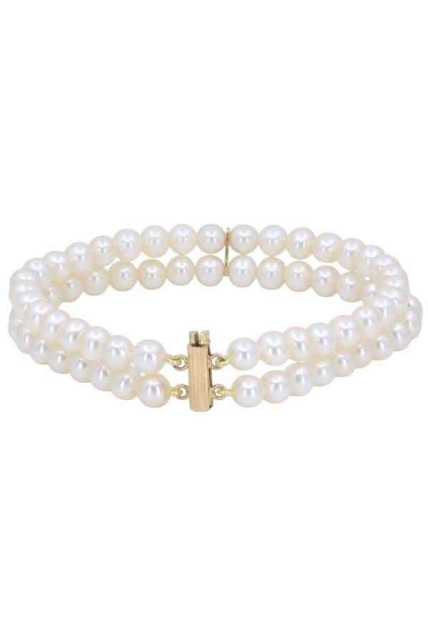 BRACELET PERLES 2 RANGS — vue 1