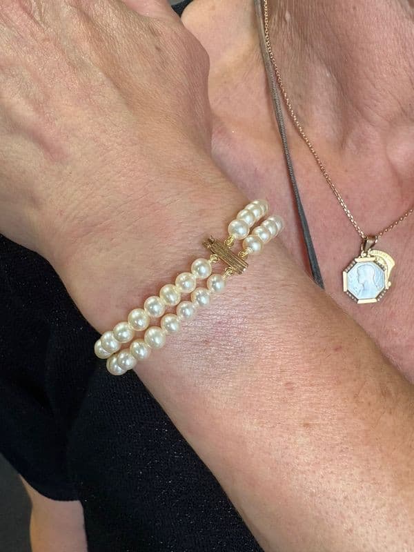 BRACELET PERLES 2 RANGS — vue 2