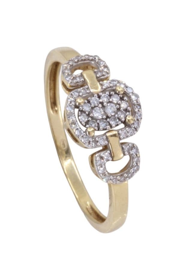 BAGUE MODERNE DIAMANTS — vue 5