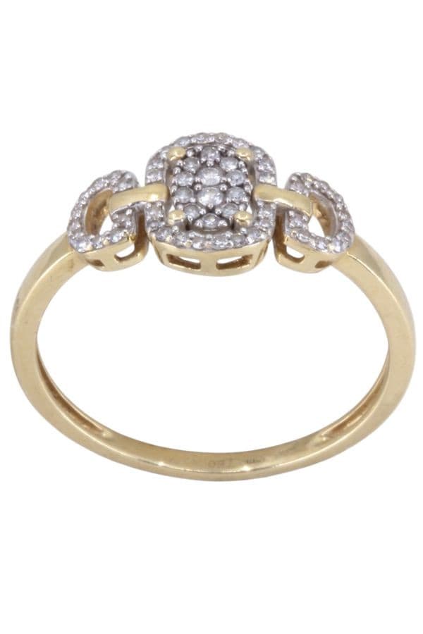 BAGUE MODERNE DIAMANTS — vue 1