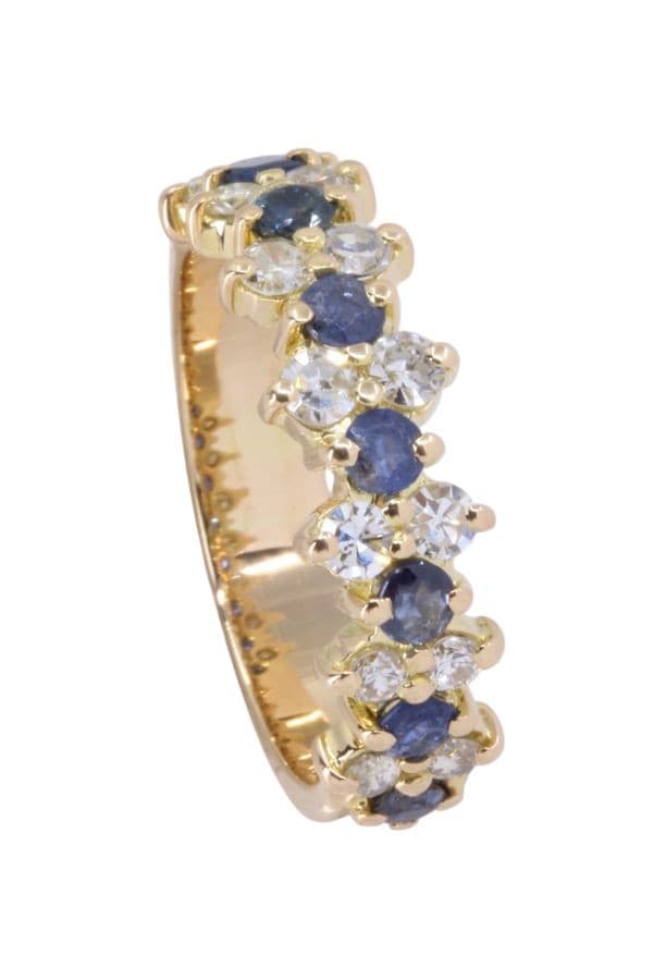 BAGUE  SAPHIRS ET DIAMANTS — vue 4