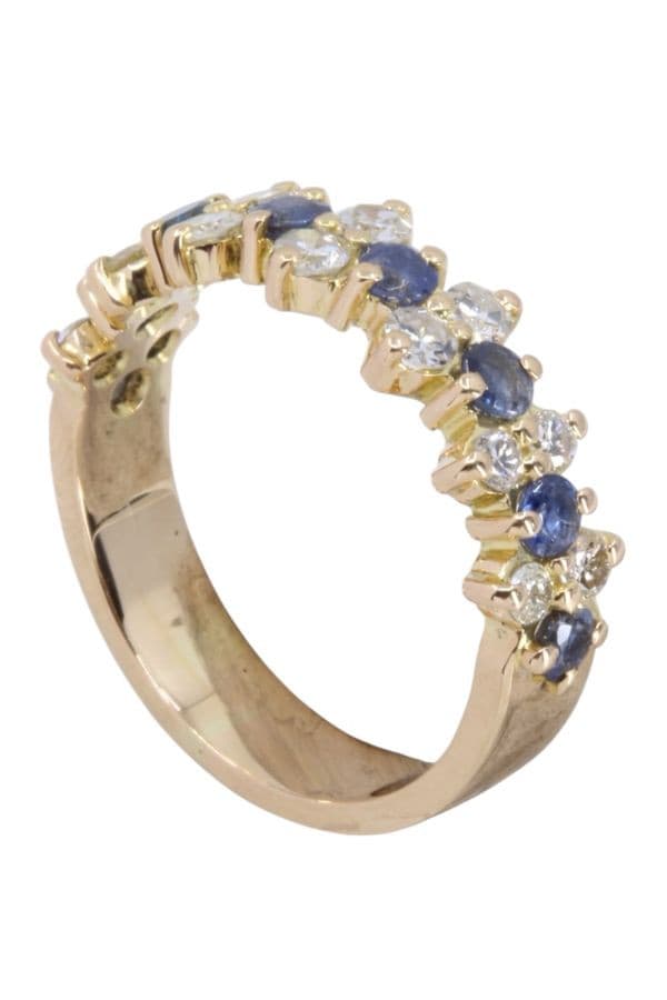 BAGUE  SAPHIRS ET DIAMANTS — vue 3