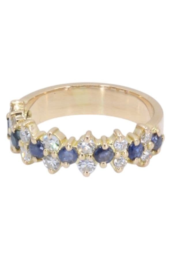 BAGUE  SAPHIRS ET DIAMANTS — vue 6