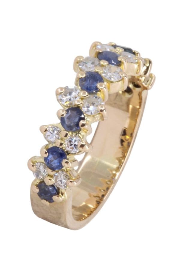 BAGUE  SAPHIRS ET DIAMANTS — vue 5