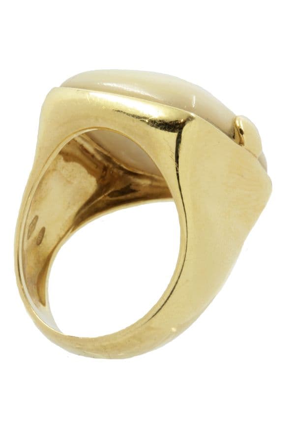 BAGUE STYLE CHEVALIÈRE NACRE — vue 5
