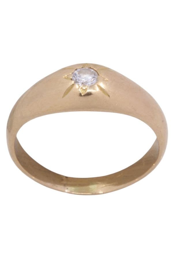 BAGUE JONC ANGLAIS DIAMANT — vue 1