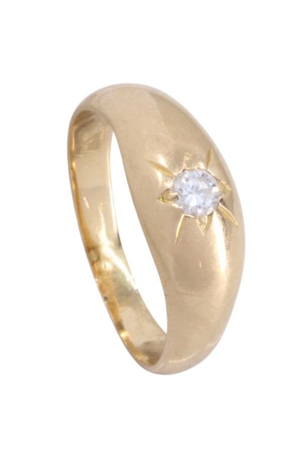BAGUE JONC ANGLAIS DIAMANT — vue 5