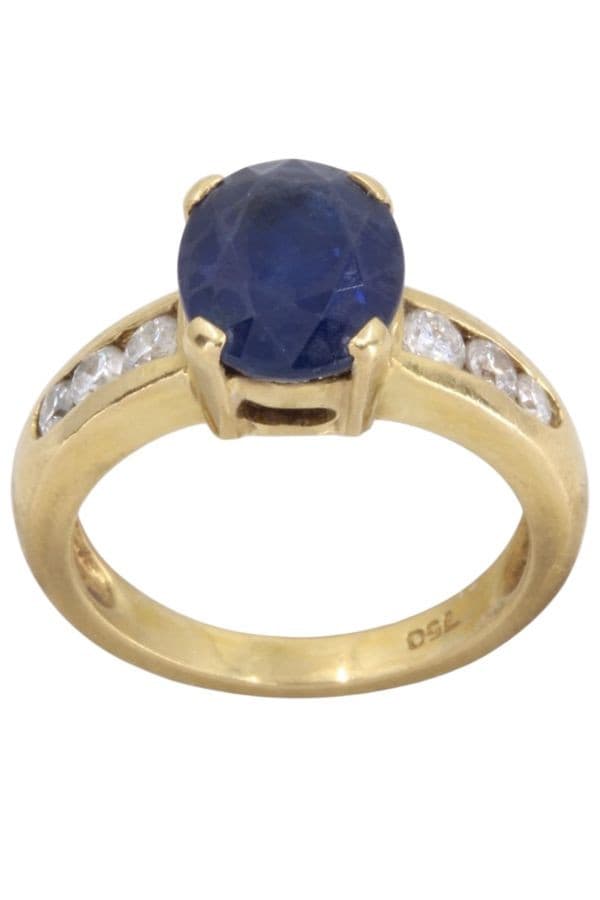 BAGUE SAPHIR ET DIAMANTS