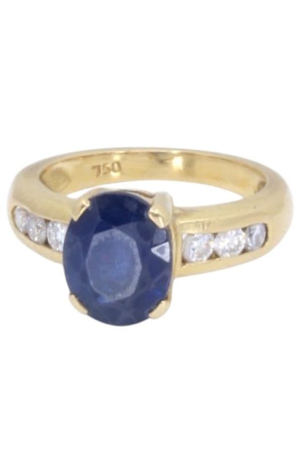 BAGUE SAPHIR ET DIAMANTS — vue 5