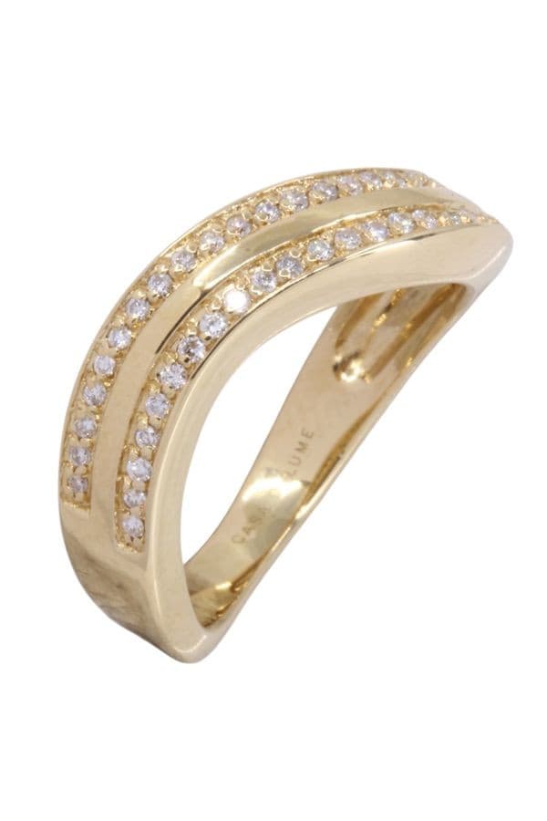 BAGUE MODERNE DIAMANTS — vue 3