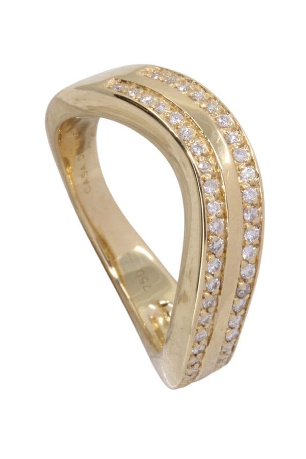 BAGUE MODERNE DIAMANTS — vue 4