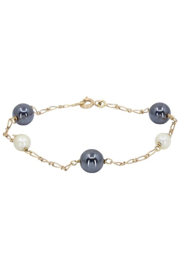 BRACELET PERLES ET HEMATITES — vue 1