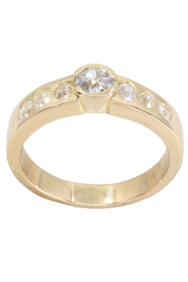 BAGUE JONC DIAMANTS — vue 1