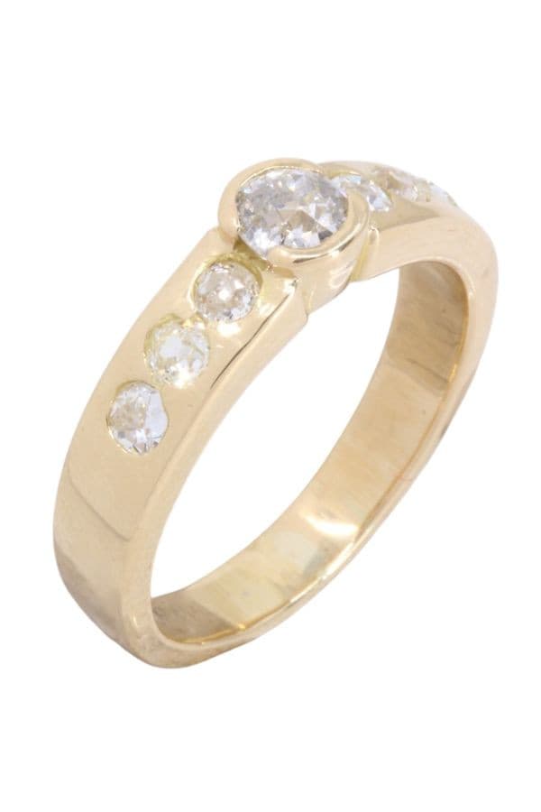 BAGUE JONC DIAMANTS — vue 3