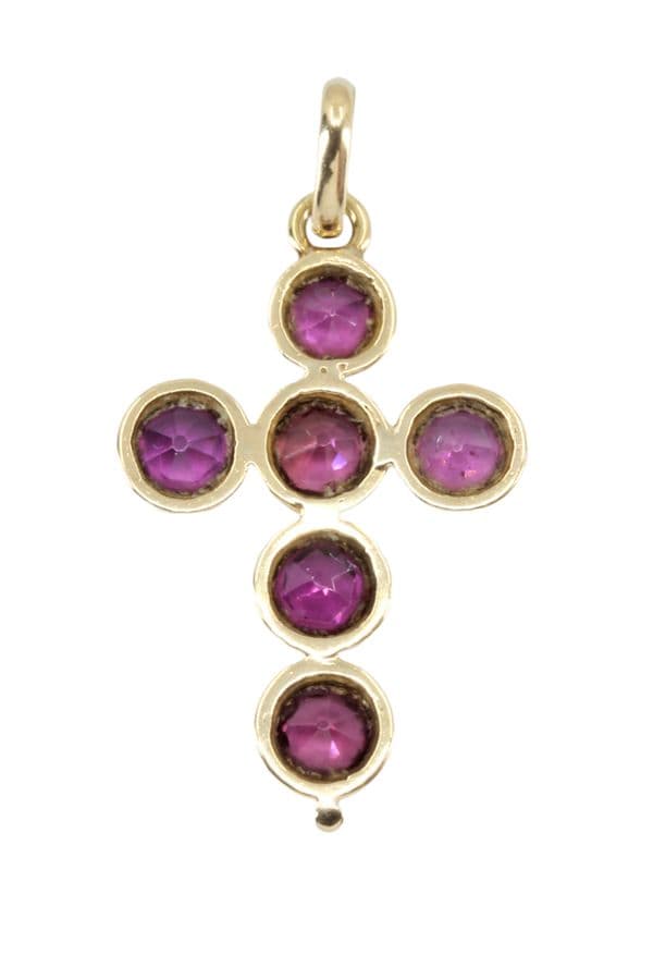 CROIX ANCIENNE AMÉTHYSTES — vue 3