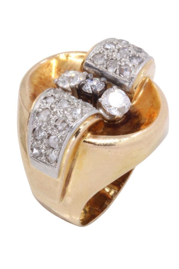 BAGUE TANK DIAMANTS — vue 3