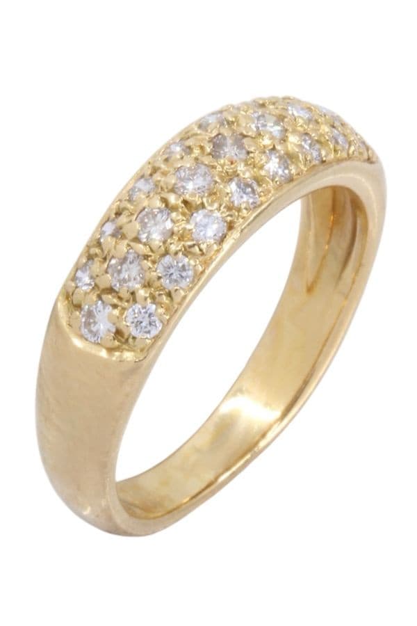 BAGUE JONC PAVÉE DIAMANTS — vue 3
