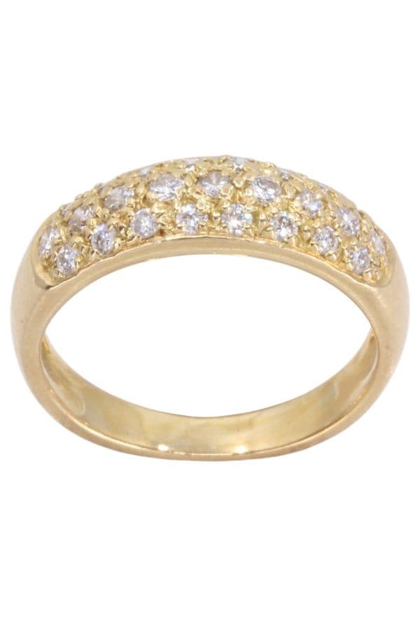 BAGUE JONC PAVÉE DIAMANTS — vue 1