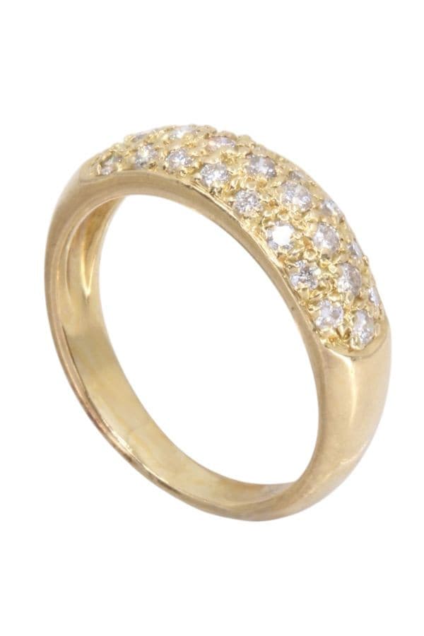 BAGUE JONC PAVÉE DIAMANTS — vue 4