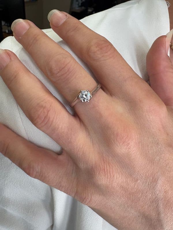 BAGUE SOLITAIRE DIAMANT — vue 2