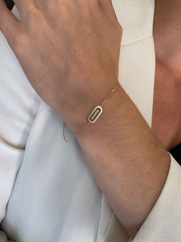 BRACELET OR ET DIAMANTS — vue 2