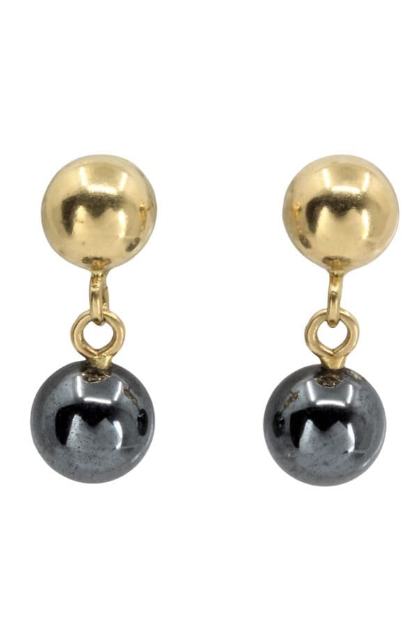 BOUCLES D'OREILLES HÉMATITES — vue 1