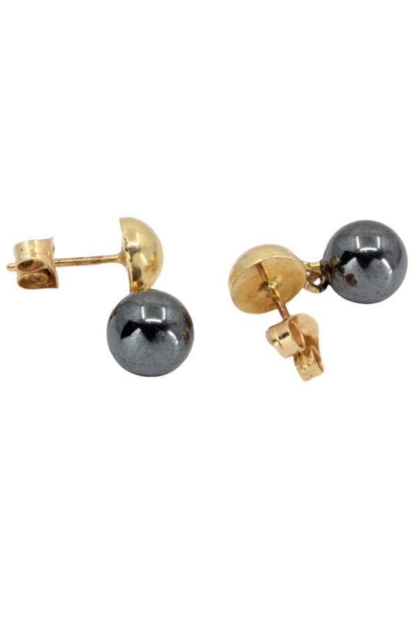 BOUCLES D'OREILLES HÉMATITES — vue 2