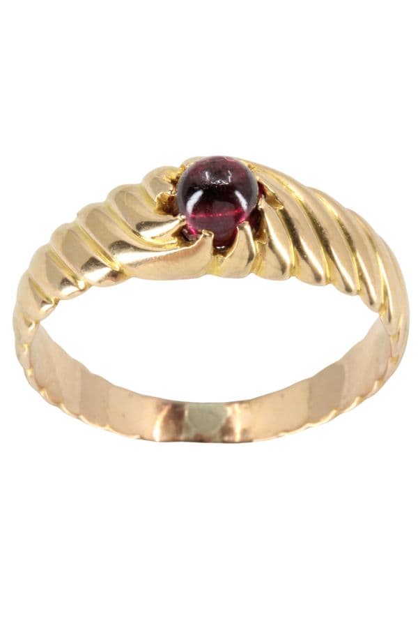BAGUE JONC GRENAT MODERNE — vue 1