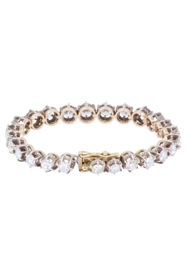 BRACELET LIGNE DIAMANTS ANCIEN — vue 3