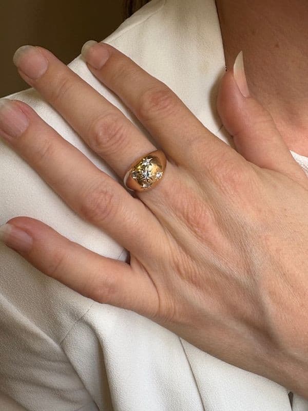 BAGUE BOULE DIAMANTS — vue 2