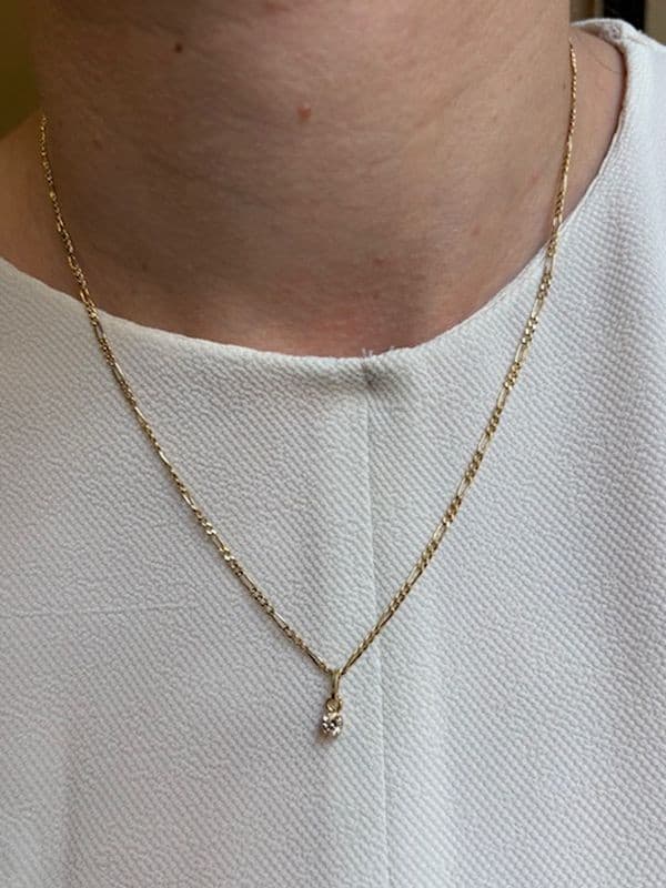 COLLIER DIAMANT 0.20 CARAT — vue 2