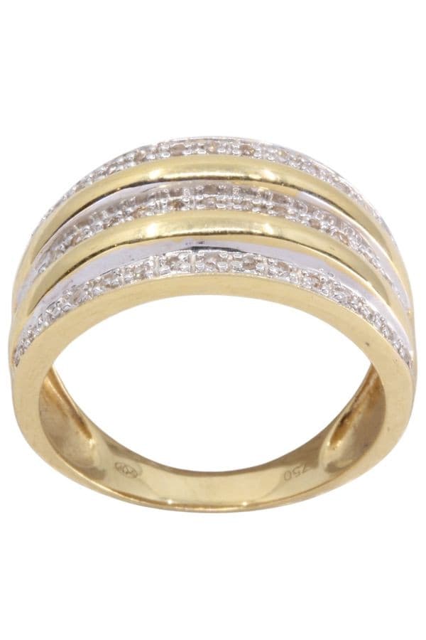 BAGUE MODERNE DIAMANTS — vue 1