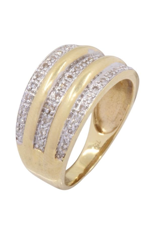 BAGUE MODERNE DIAMANTS — vue 3