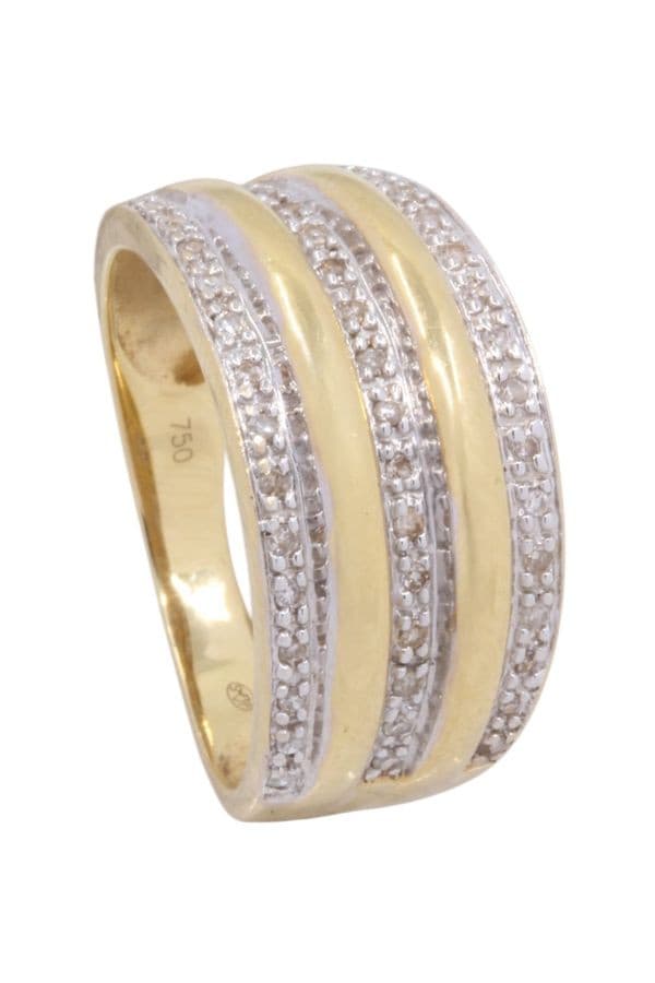 BAGUE MODERNE DIAMANTS — vue 5