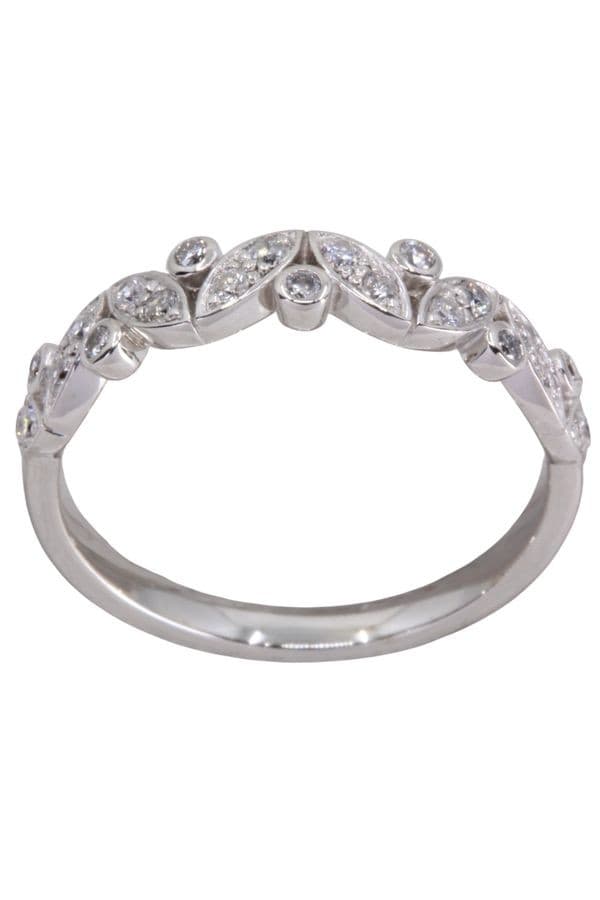 BAGUE MODERNE DIAMANTS — vue 1