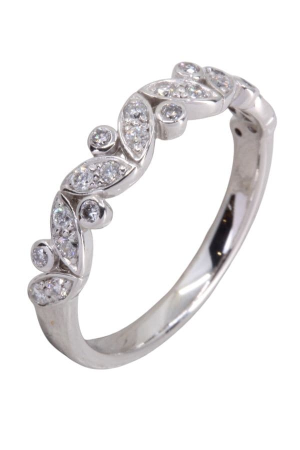 BAGUE MODERNE DIAMANTS — vue 3