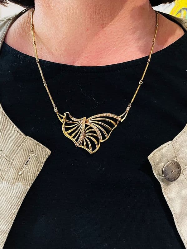 COLLIER MODERNE DIAMANTS — vue 2
