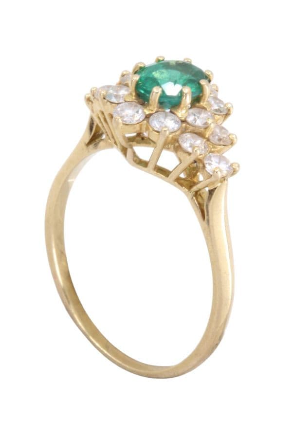 BAGUE ÉMERAUDE ET DIAMANTS — vue 4